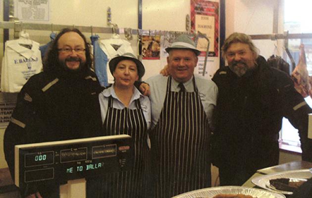 The Hairy Bikers at Ballards butchers