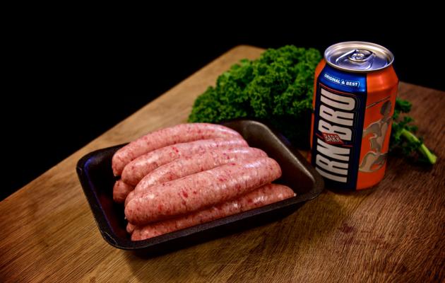 Irn bru sausages